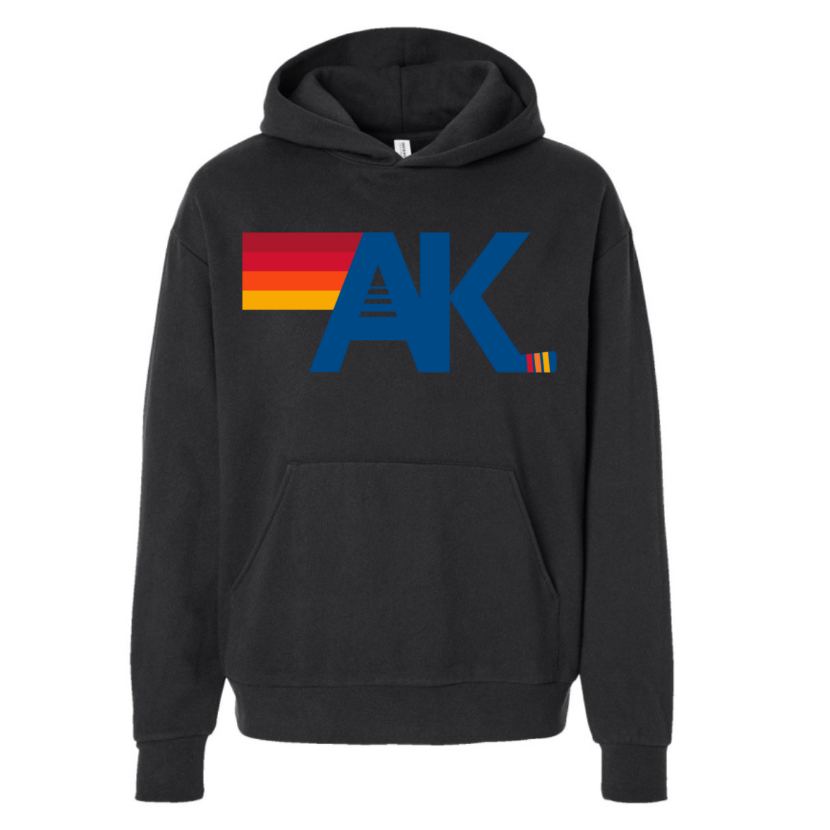 AK Hockey Nation Hoodie Adult Large Print Black