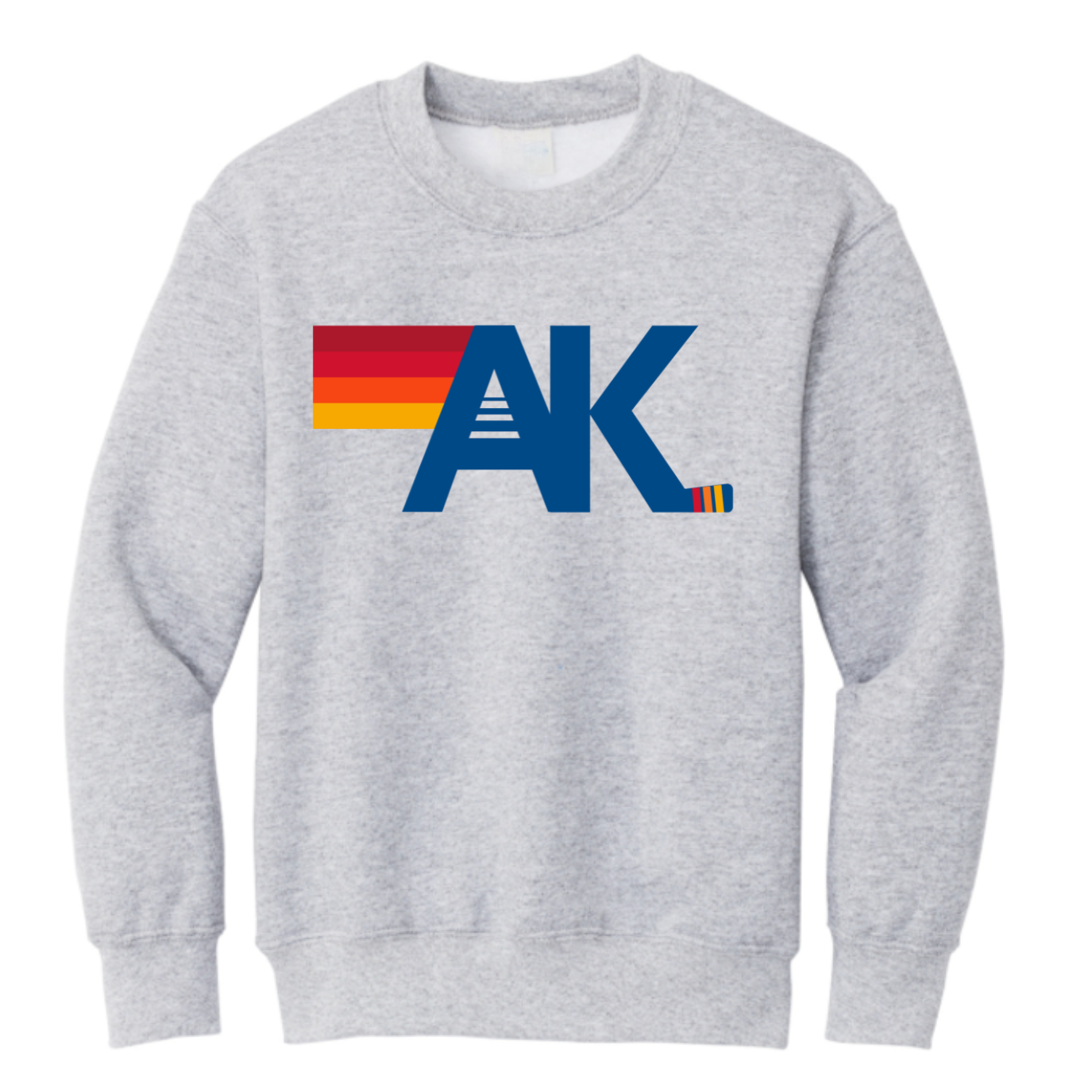 AK Crewneck Hockey Nation Relaxed Fit Adult Sport Gray