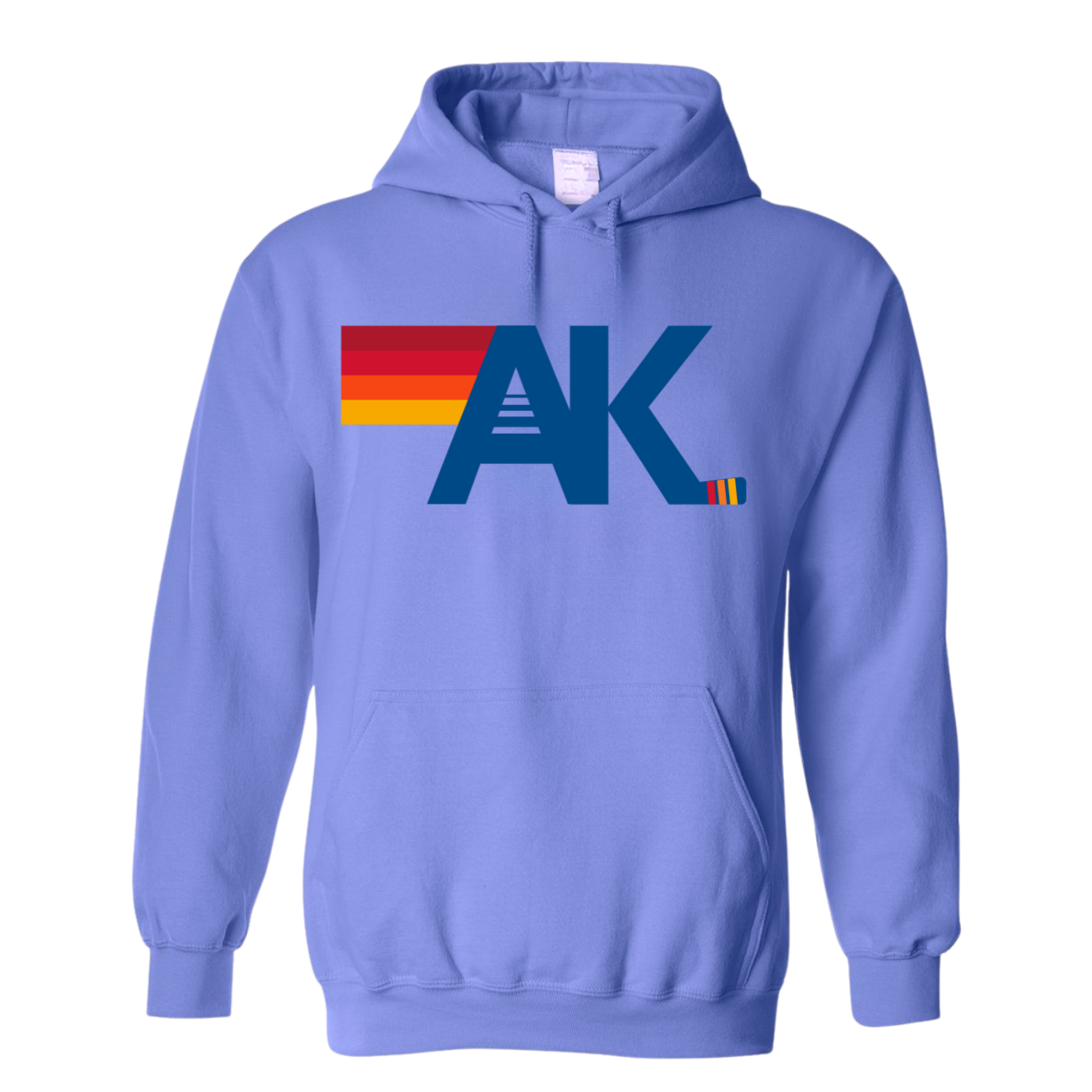 AK Hockey Nation Hoodie Adult Large Print Winter Berry