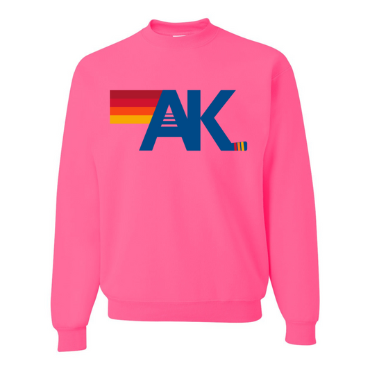 AK Crewneck Hockey Nation Relaxed Fit Adult Neon Pink