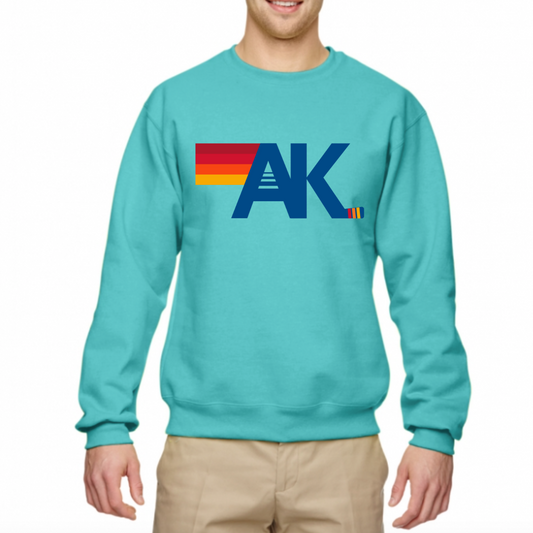 AK Crewneck Hockey Nation Relaxed Fit Adult Tidewater Teal