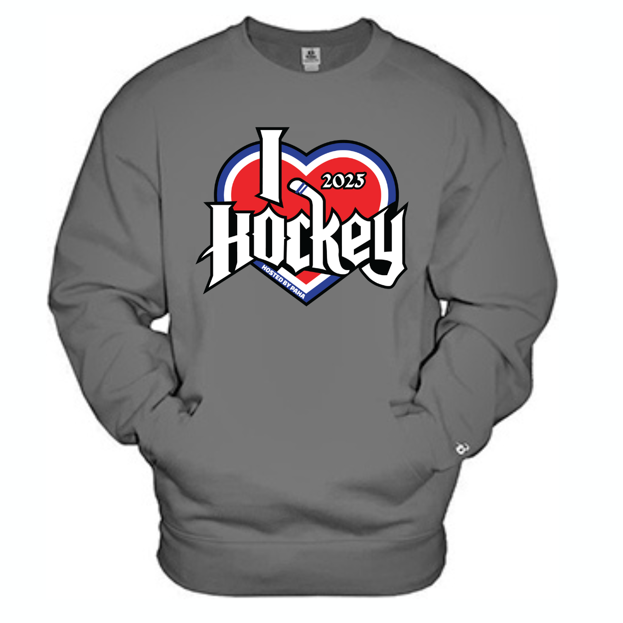 Epic Sports I Heart Hockey Pocket Crew 2025 Youth Storm Gray