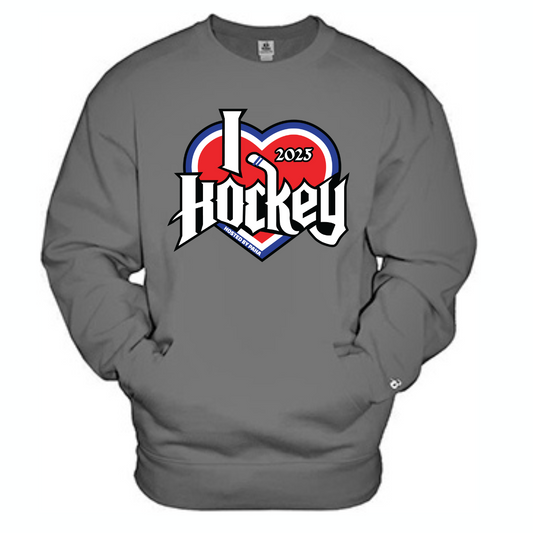 Epic Sports I Heart Hockey Pocket Crew 2025 Adult Storm Gray