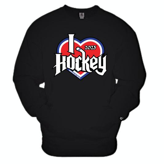 Epic Sports I Heart Hockey Pocket Crew 2025 Adult Black