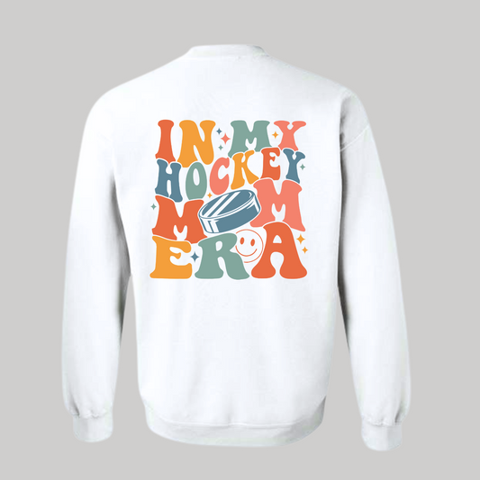 Hockey Eras Relaxed Fit Crewneck Adult White Full Print